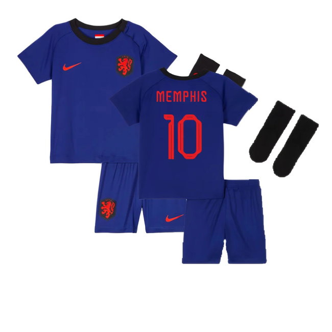 2022-2023 Netherlands Away Mini Kit (Memphis 10)-SoccerKits Hub | Buy Soccer Jerseys Online